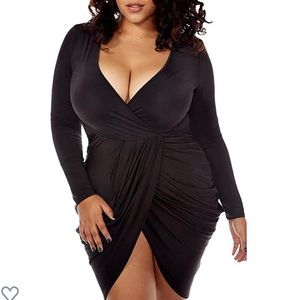 Plus sized black body con dress